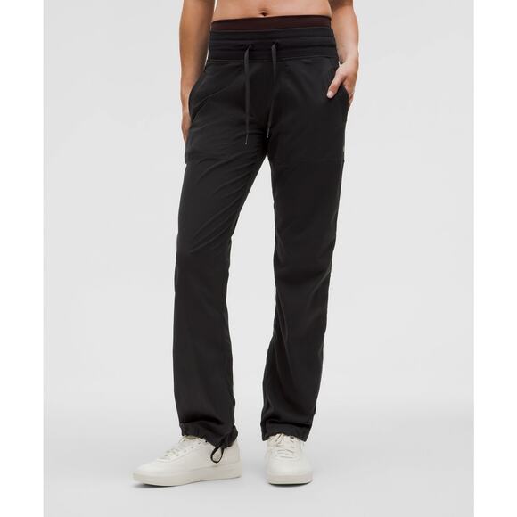 Lululemon Dance Studio Black Nylon Mid-Rise Pant Size S - Picture 1 of 5